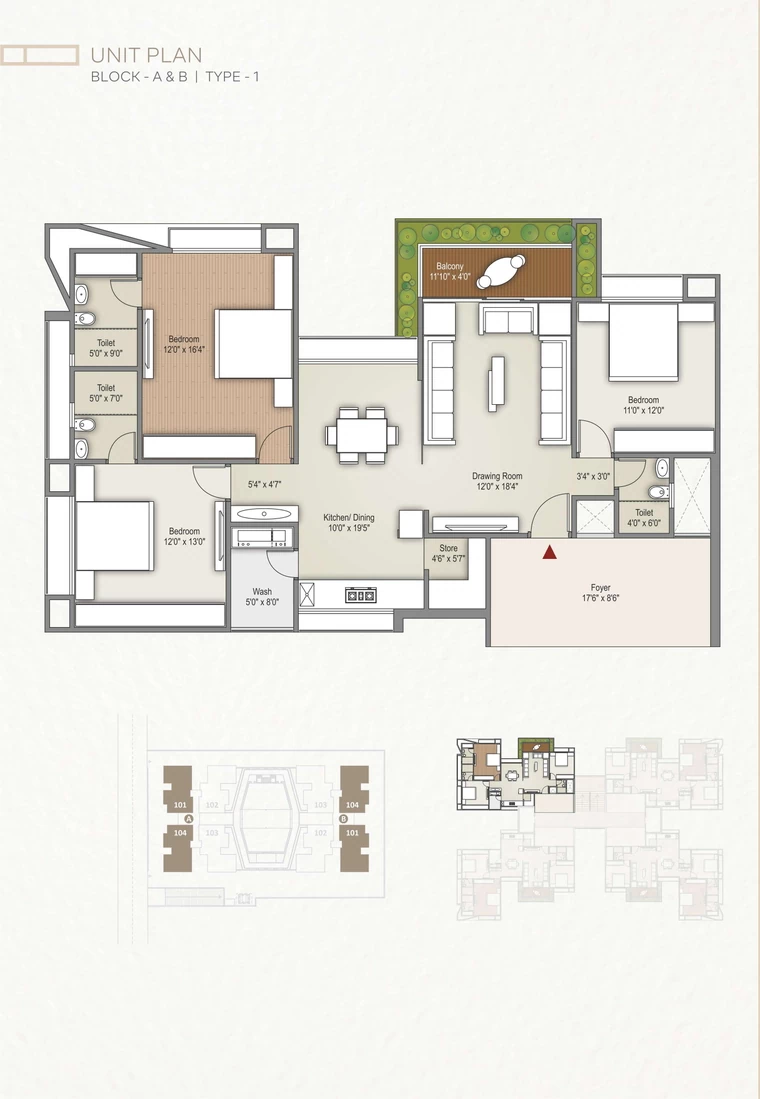 Unit Plan Block-A&B Type-1